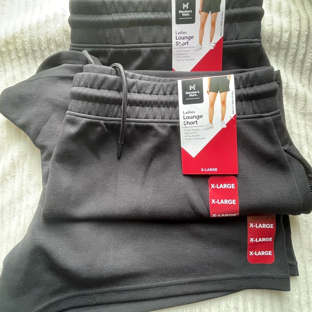 Set of 2 - Member's Mark Ladies Lounge Shorts - Black - Picture 2 of 5